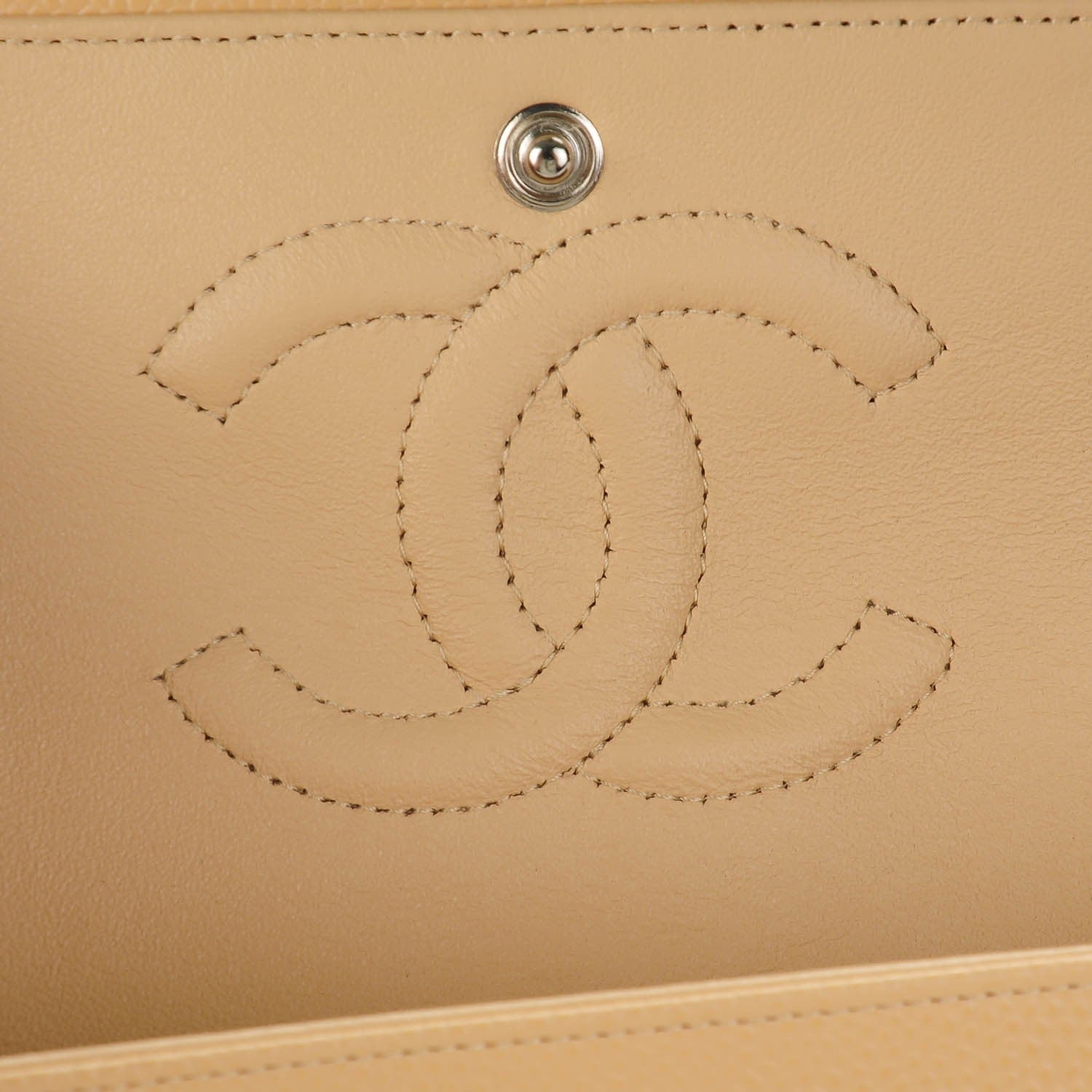 Chanel Caviar Quilted Medium Double Flap Beige Clair 7 of 9