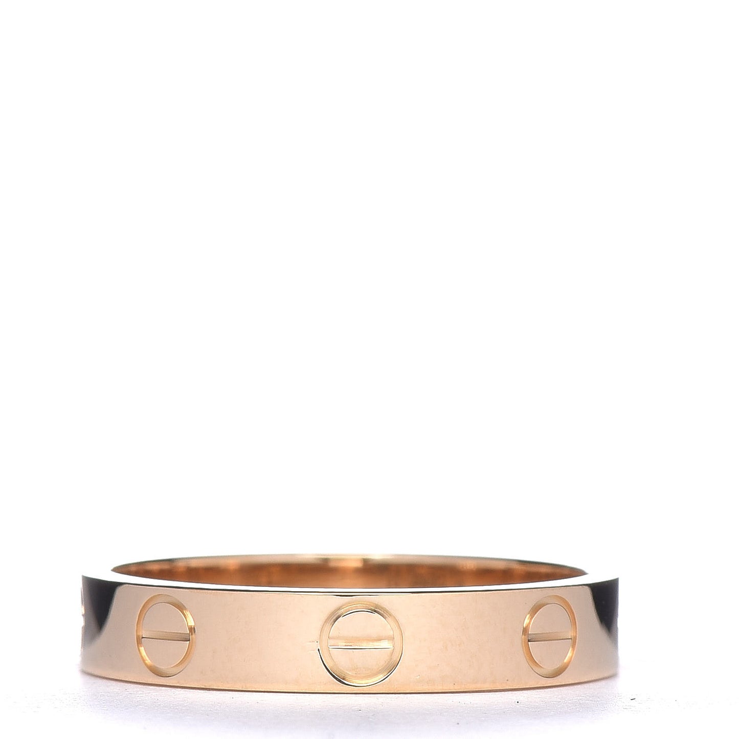 18K Yellow Gold 3.5mm LOVE Wedding Band Ring 53 6.25