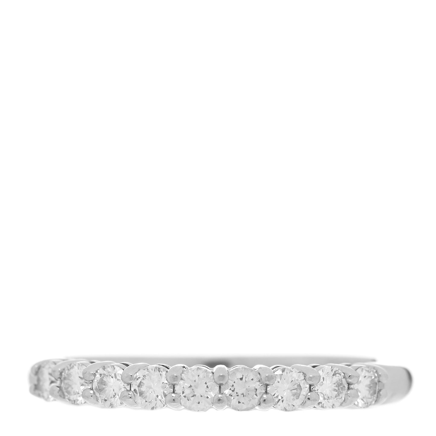 Platinum Diamond .27ct 2.2mm Half Circle Forever Band Ring 49 4.75
