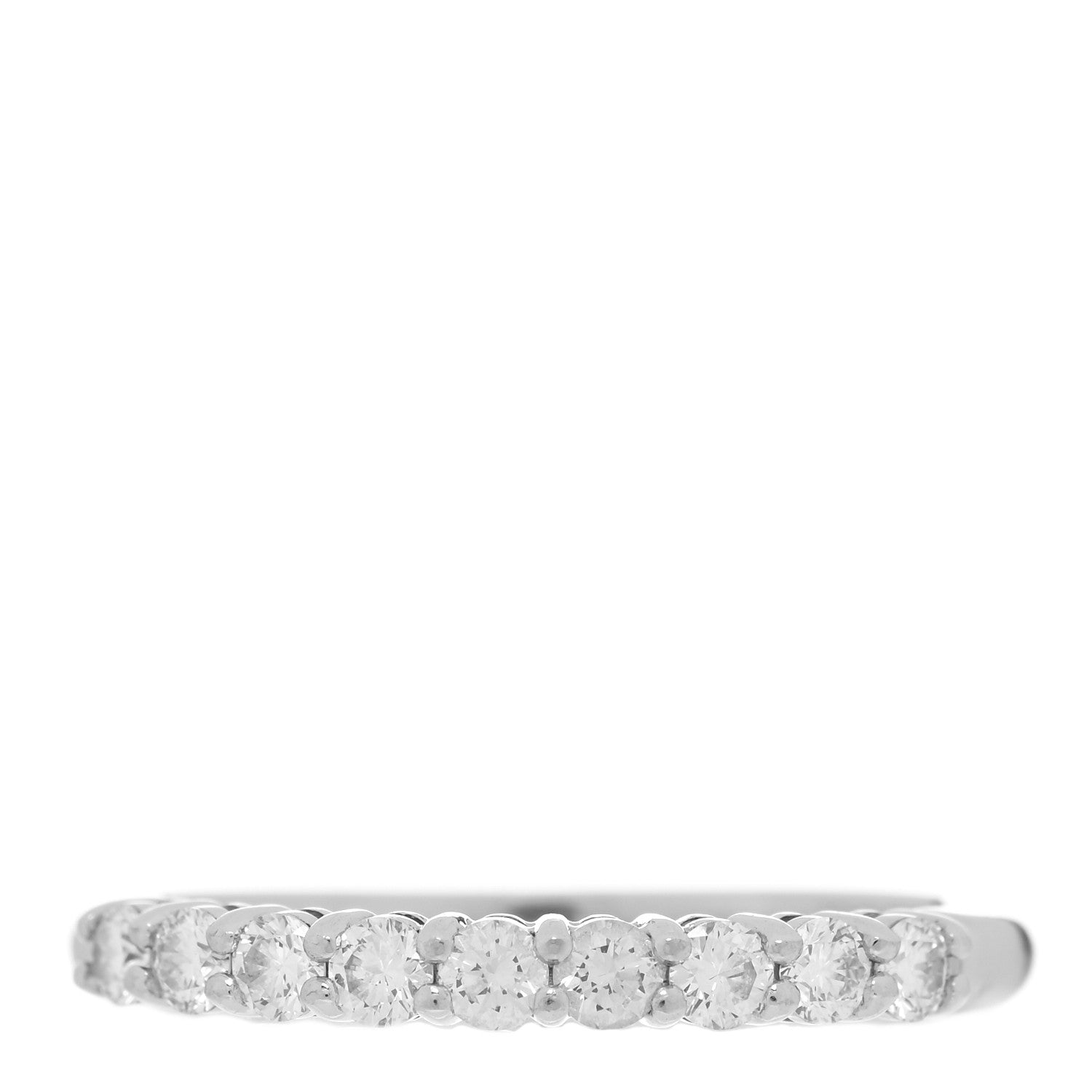 Tiffany Platinum Diamond .27ct 2.2mm Half Circle Forever Band Ring 49 4.75 1 of 4