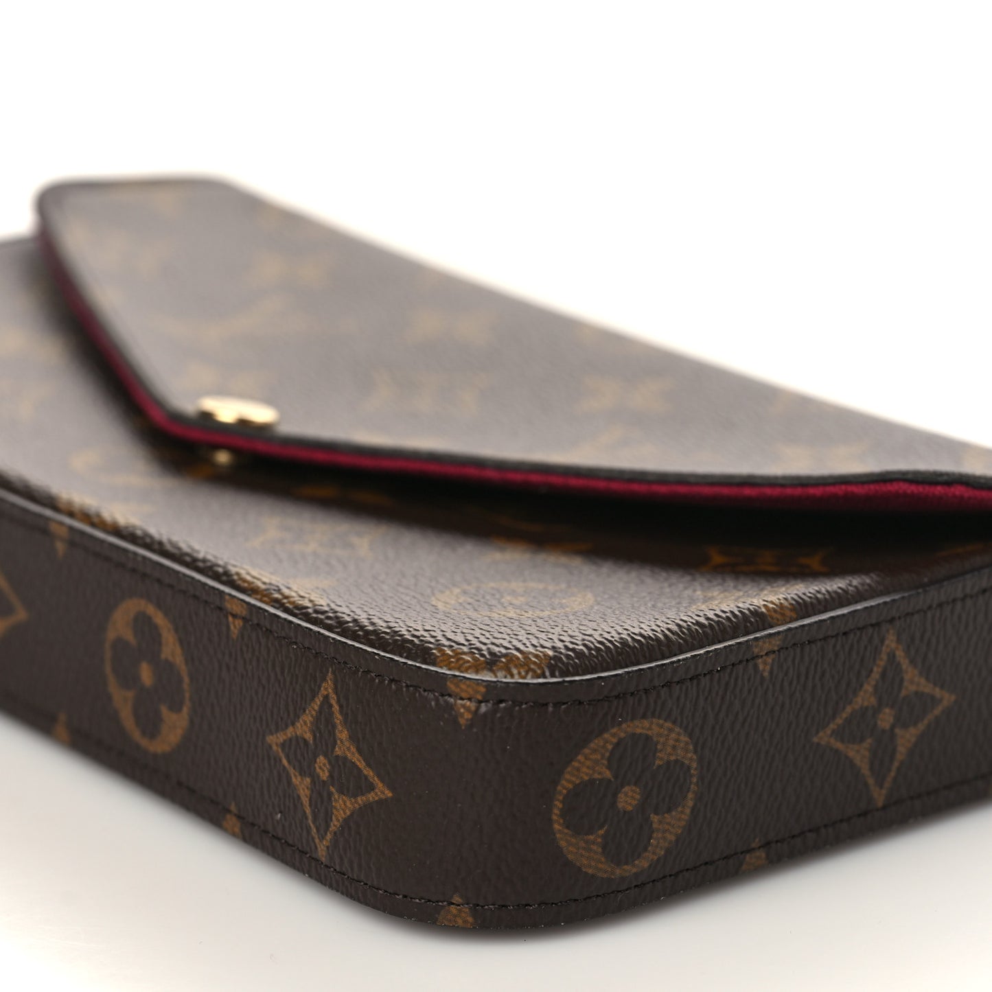 Monogram Pochette Felicie Chain Wallet Fuchsia