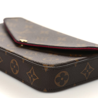 Louis Vuitton Monogram Pochette Felicie Chain Wallet Fuchsia 8 of 9