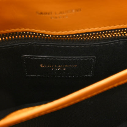 Saint Laurent Calfskin Y Quilted Monogram Toy Loulou Crossbody Bag Cheddar 4 of 7