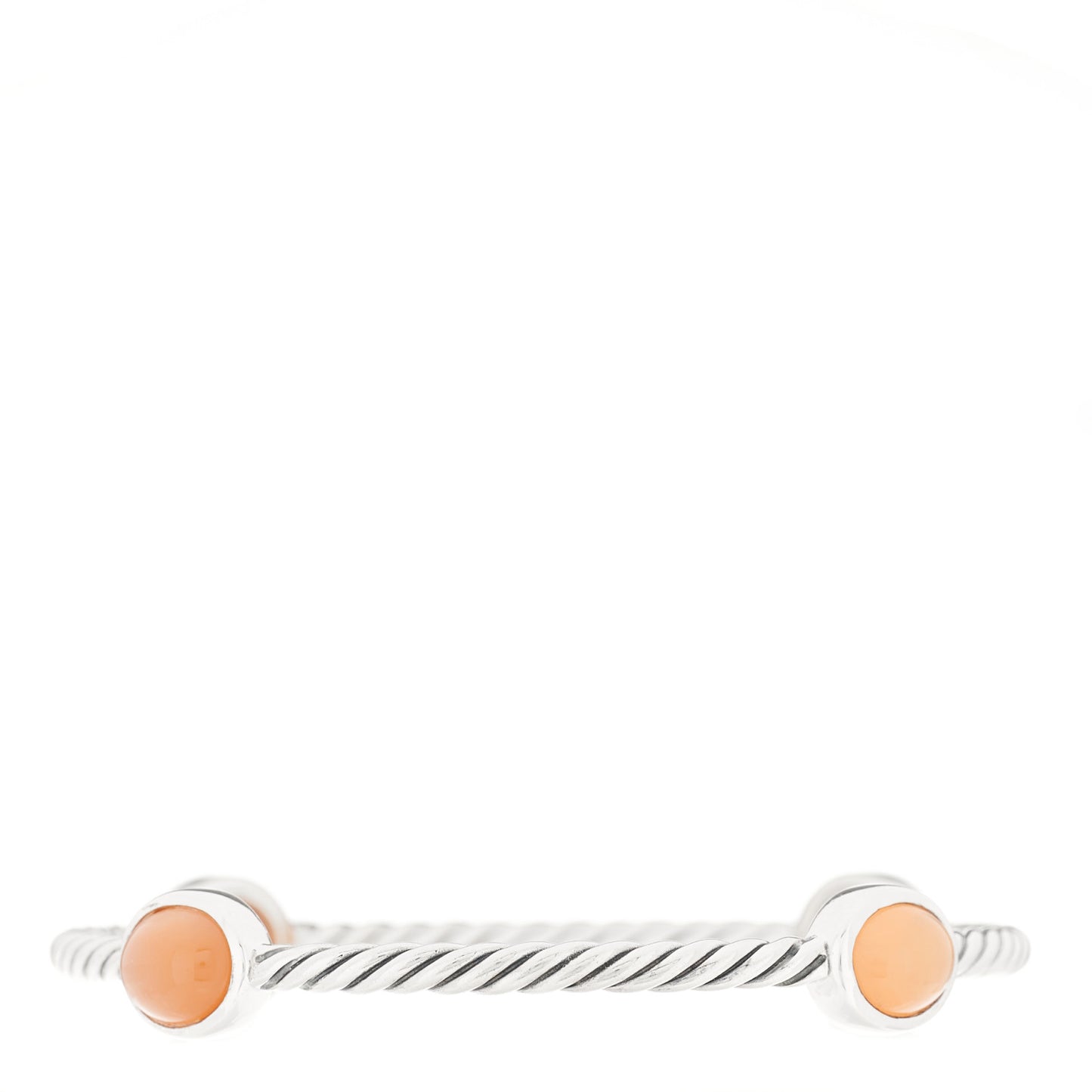 Sterling Silver Moonstone Color Classics 4 Station Bangle Bracelet