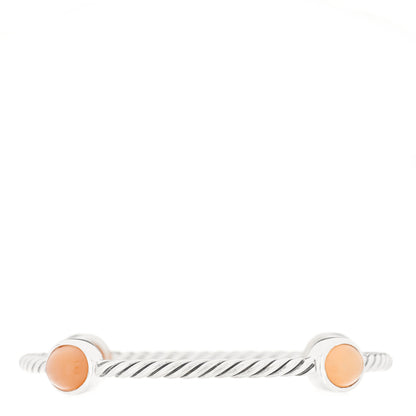 David Yurman Sterling Silver Moonstone Color Classics 4 Station Bangle Bracelet 2 of 4