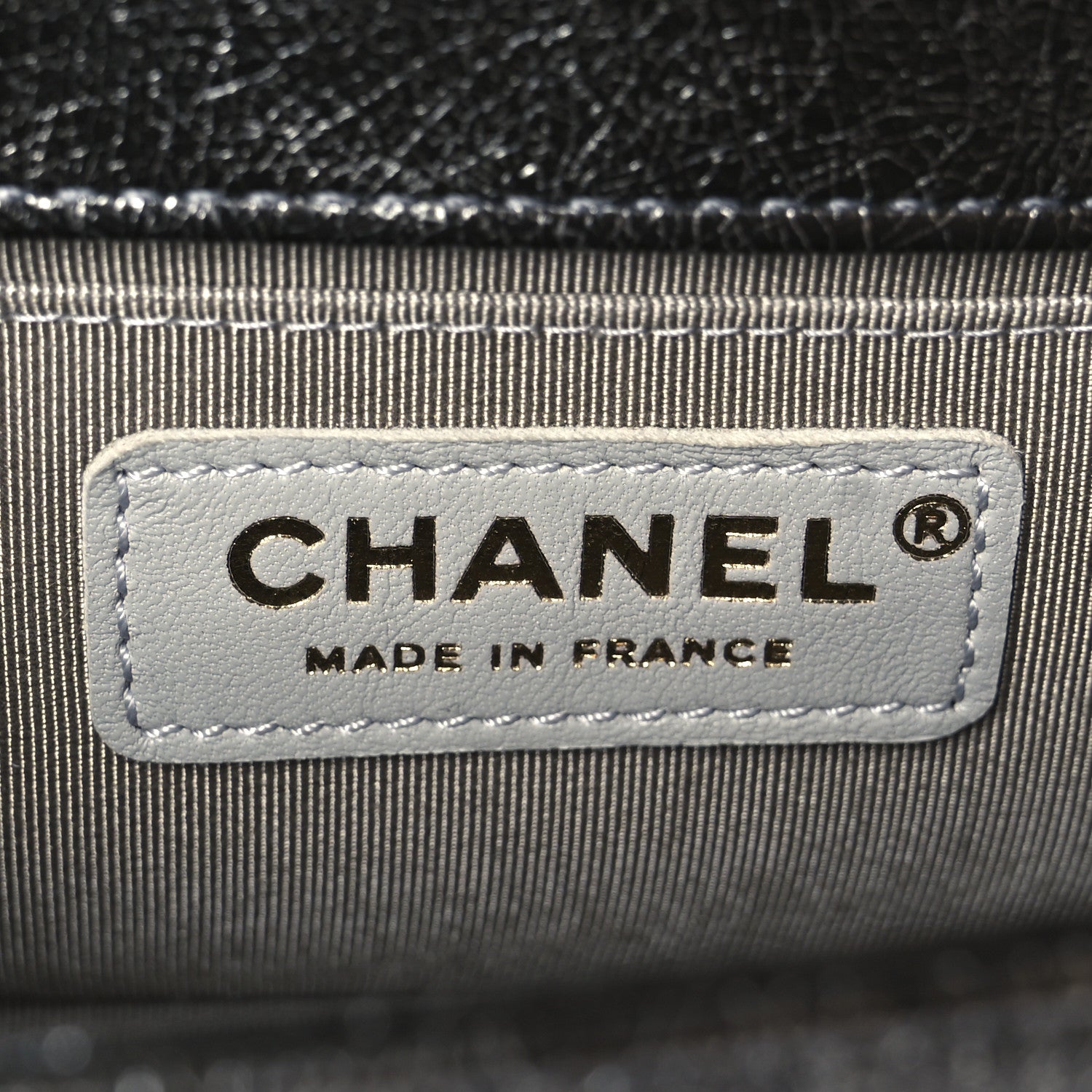 Chanel Cracked Metallic Calfskin Quilted Small Boy Flap Dark Silver 6 of 11