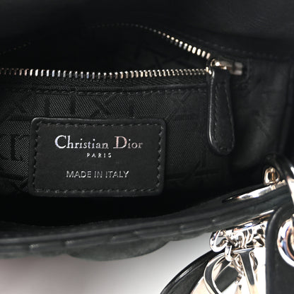 Christian Dior Metallic Calfskin Cannage Mini Lady Dior Black 6 of 9