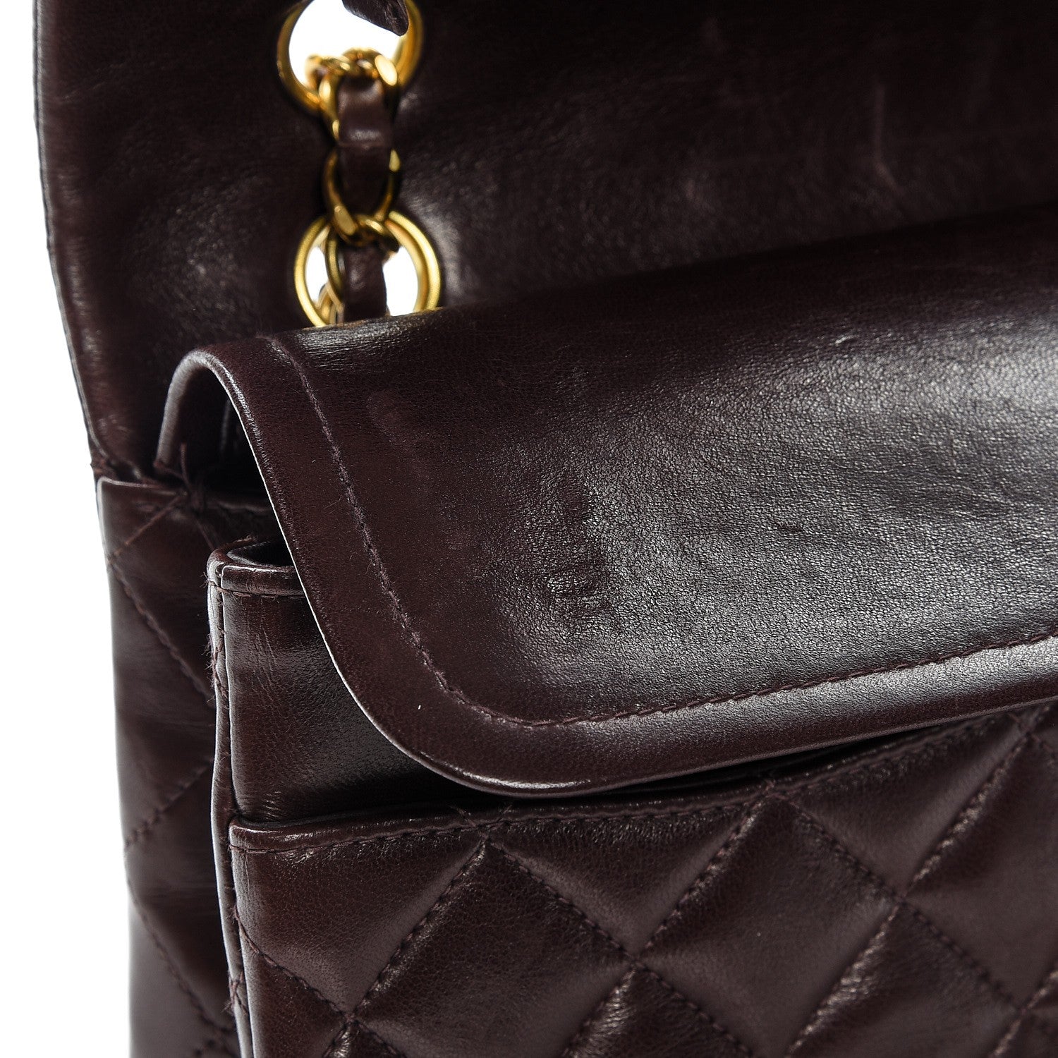 Chanel Lambskin Quilted Medium Double Flap Brown 9 of 19