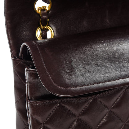 Chanel Lambskin Quilted Medium Double Flap Brown 9 of 19