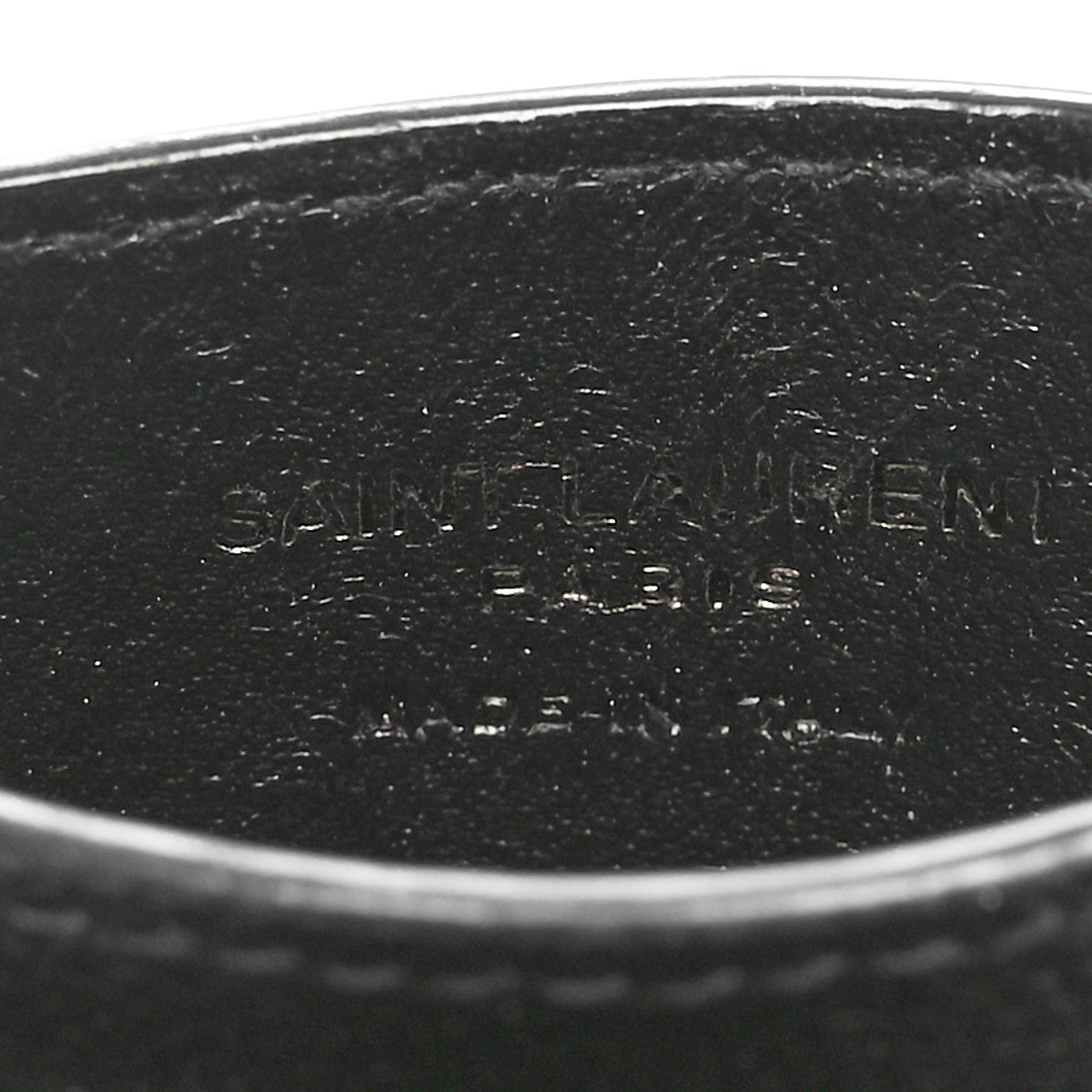 Saint Laurent Grain De Poudre Matelasse Chevron Monochrome Monogram Credit Card Case Black 6 of 8