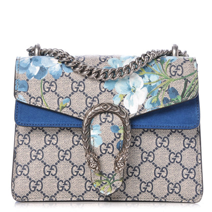 Gucci GG Supreme Monogram Blooms Mini Dionysus Shoulder Bag Beige Navy Vintage Blue 1 of 7