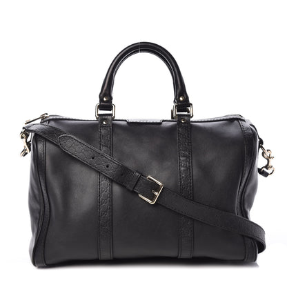 Gucci Calfskin Microguccissima Trim Medium Boston Black 1 of 9