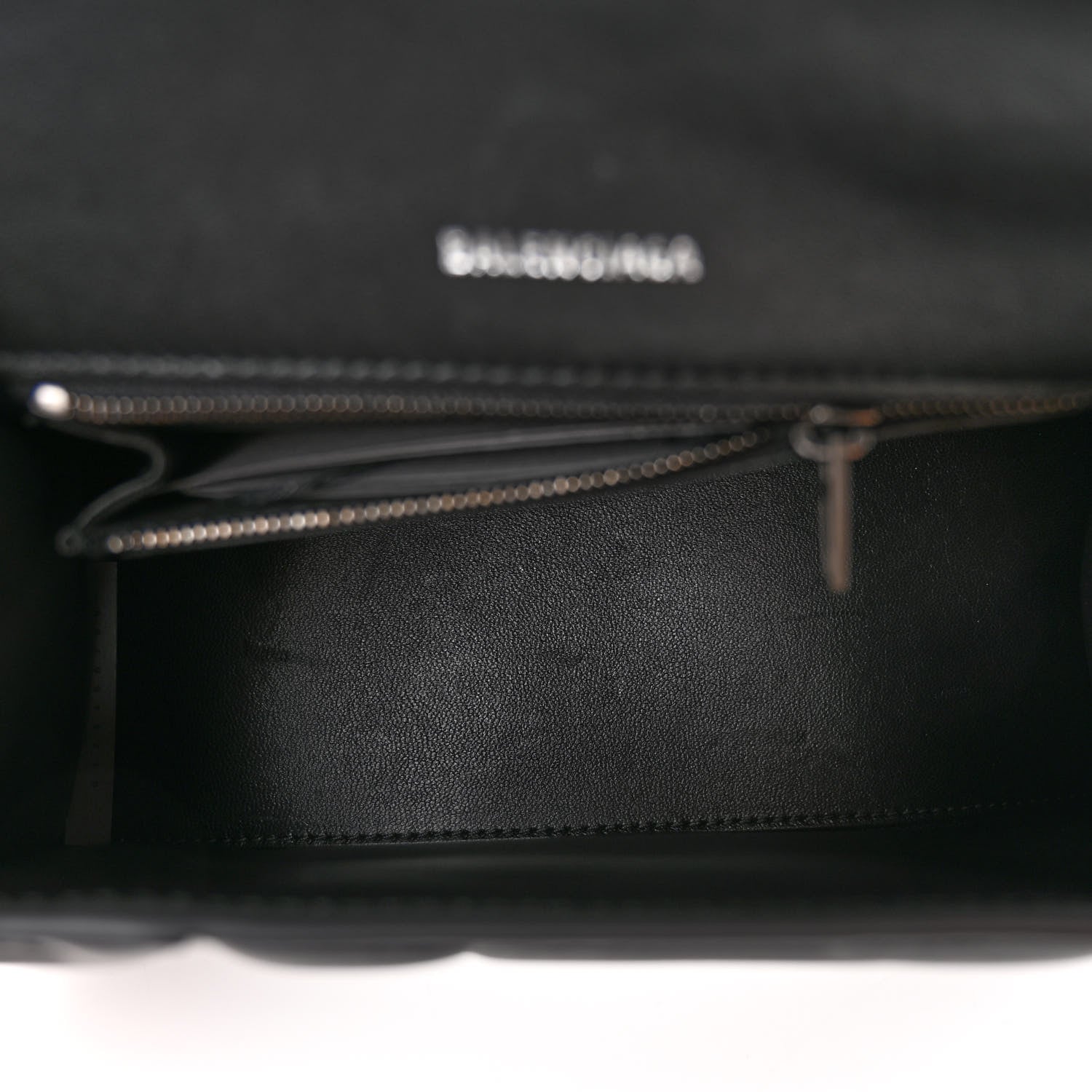 Balenciaga Nappa BB Monogram Embossed Small Hourglass Top Handle Bag Black 5 of 9