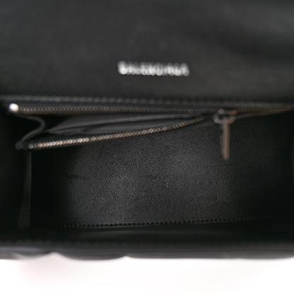 Balenciaga Nappa BB Monogram Embossed Small Hourglass Top Handle Bag Black 5 of 9