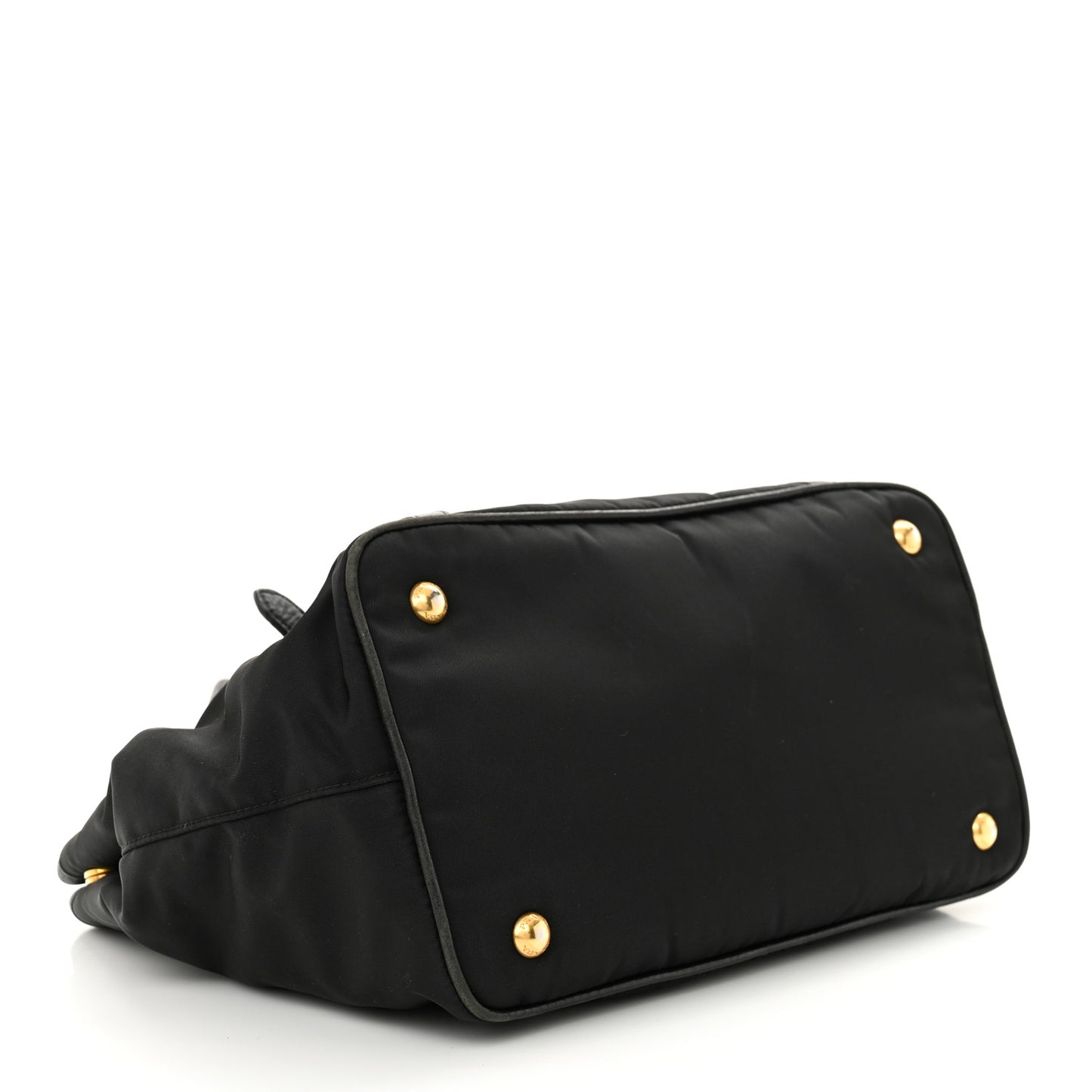 Tessuto Nylon Vitello Daino Tote Black