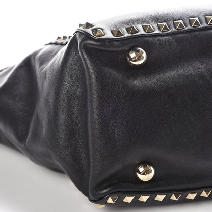 Valentino Garavani Vitello Medium Rockstud Tote Black 6 of 17