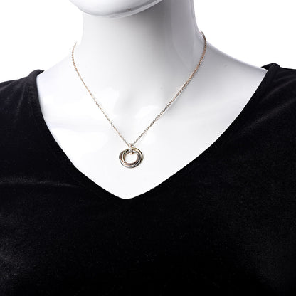 Cartier 18K Pink Yellow White Gold Diamond Trinity Pendant Necklace 2 of 7