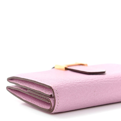 Hermes Chevre Mysore Bearn Mini Wallet Mauve Sylvestre 7 of 10