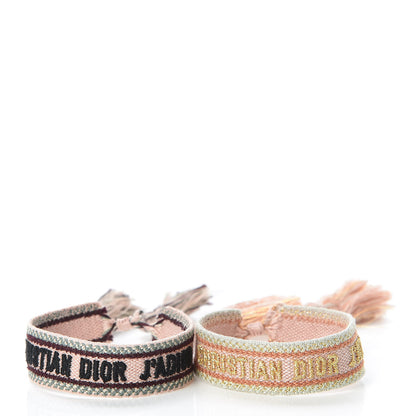Christian Dior Woven Cotton J'Adior Friendship Bracelet Set Nude 4 of 5