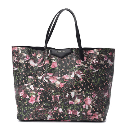Givenchy Coated Canvas Roses Camouflage Print Large Antigona Tote Black 1 of 11