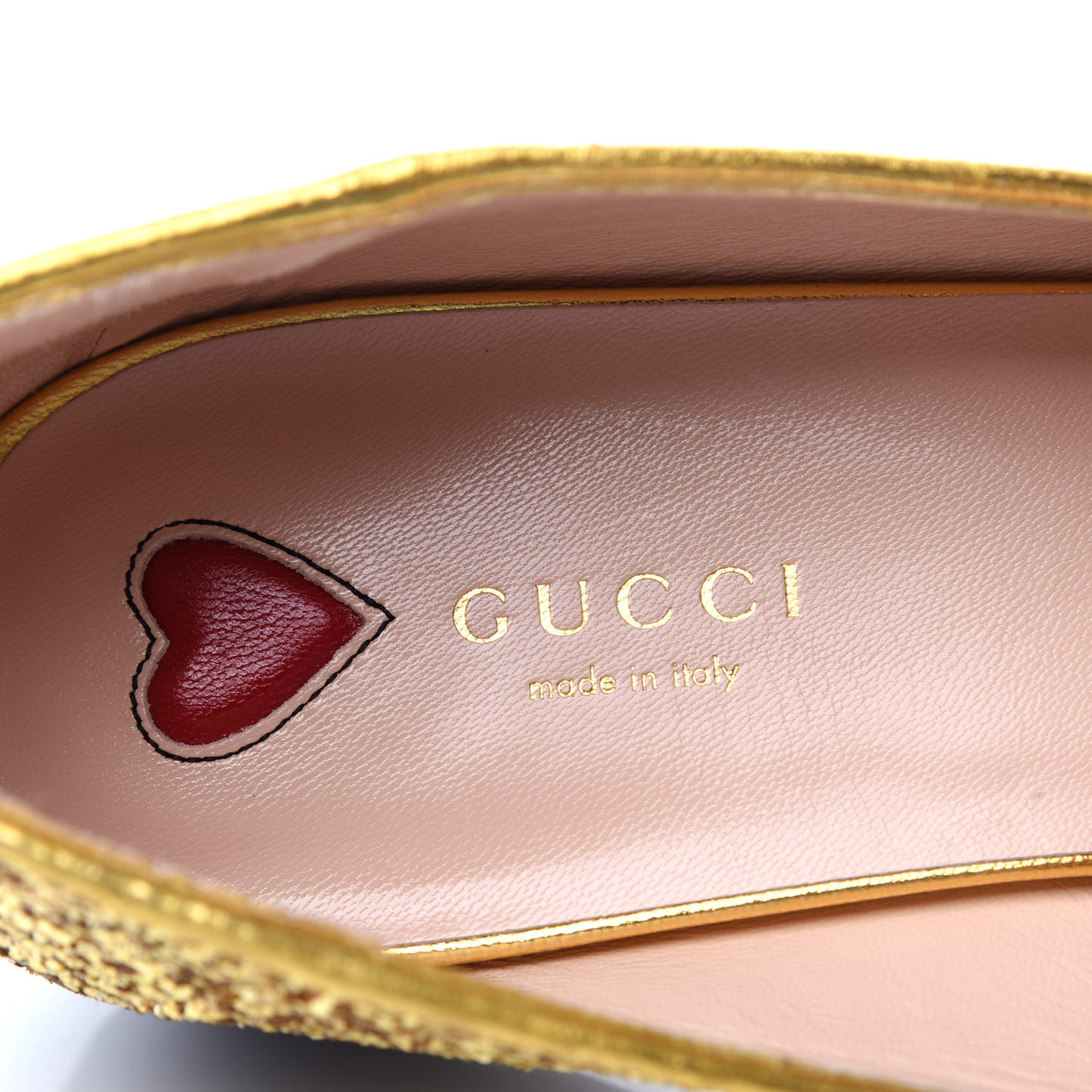 Glitter Web Peyton Loafers 41 Gold