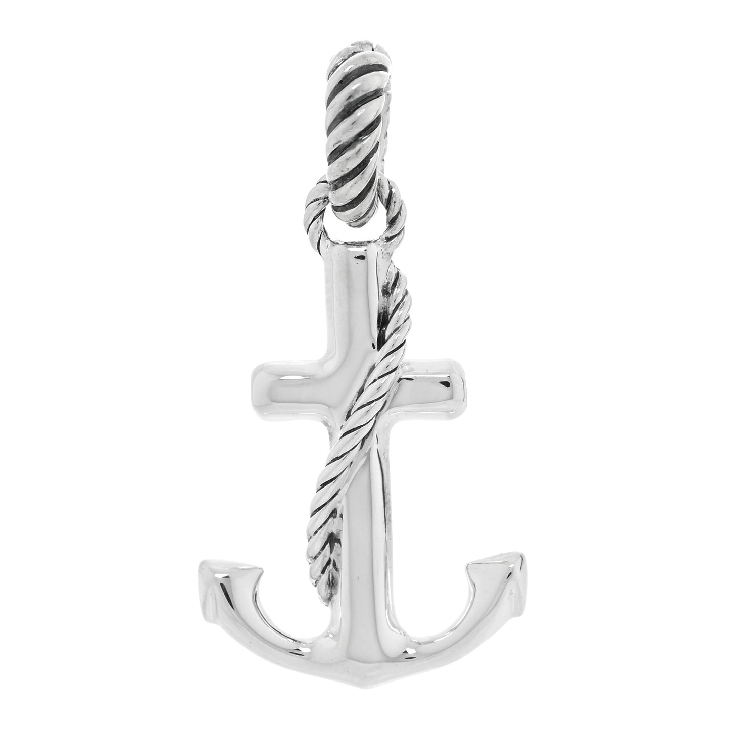 Sterling Silver Maritime Anchor Enhancer Pendant