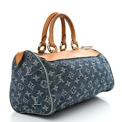 Louis Vuitton Monogram Denim Neo Speedy Blue 2 of 13
