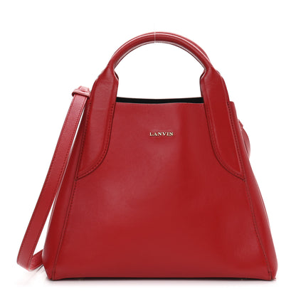 Lanvin Smooth Calfskin Mini Trapeze Red Lipstick 1 of 12