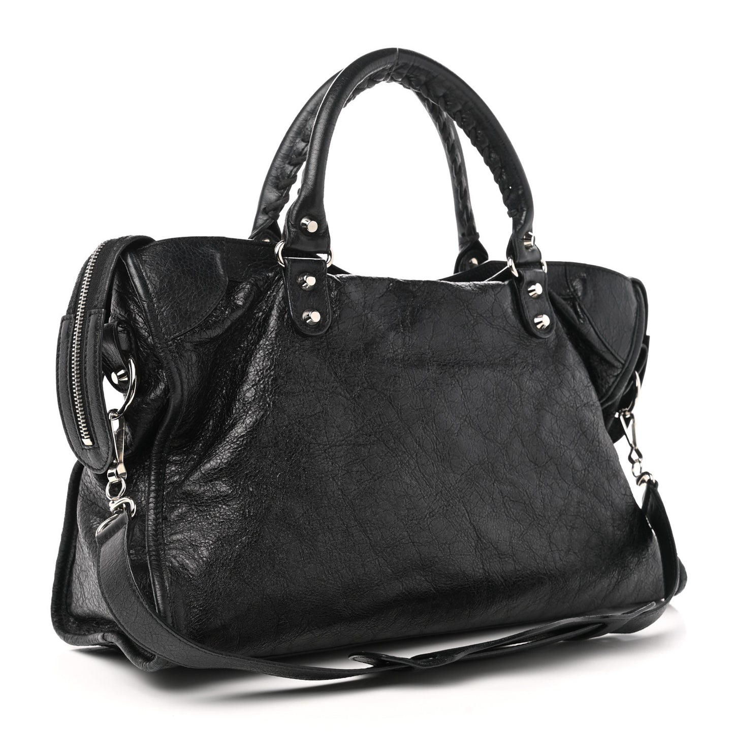 Agneau Classic Silver Hardware City Black