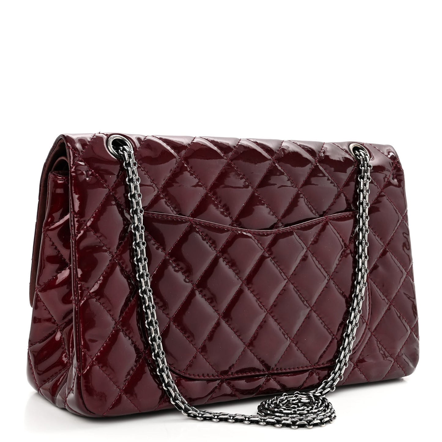 Patent Quilted 2.55 Reissue 227 Flap Light Burgundy