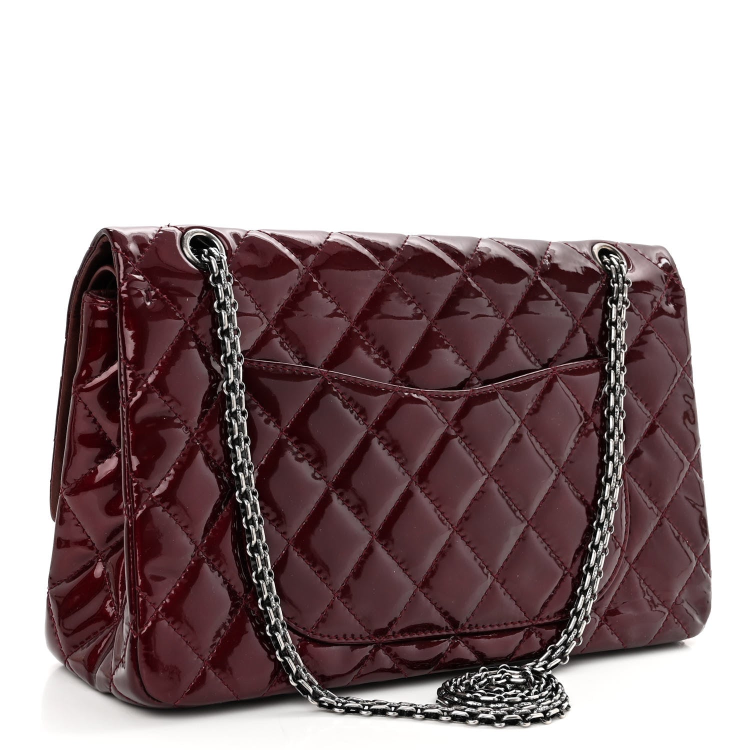Chanel Patent Quilted 2.55 Reissue 227 Flap Light Burgundy 3 of 12