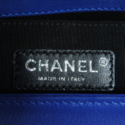 Chanel Calfskin Quilted Medium Boy Flap Blue 5 of 6