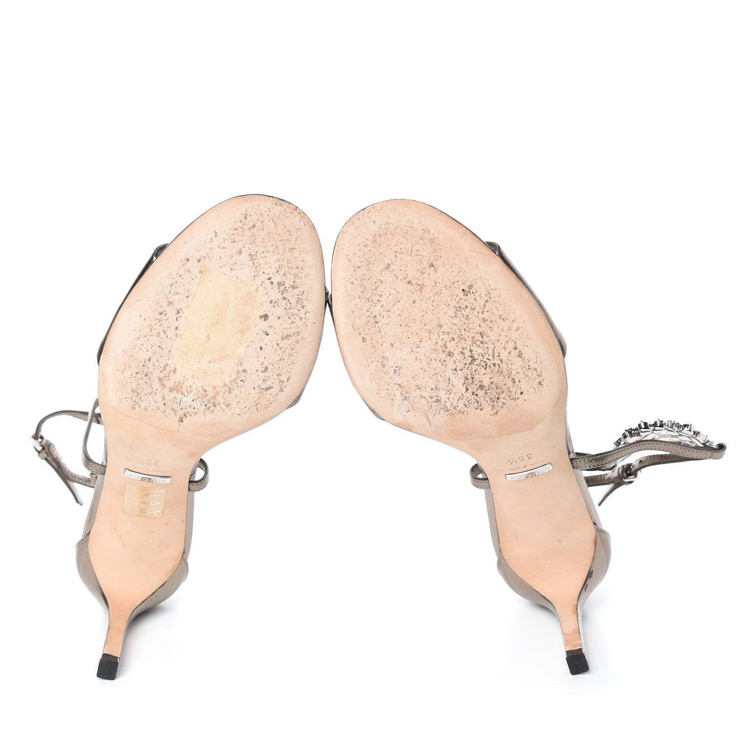 Metallic Nappa Crystal GG Sandals 38.5 Sasso