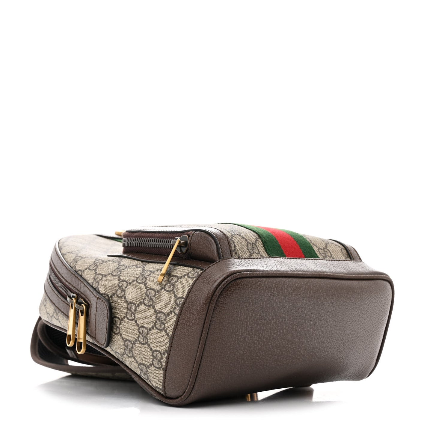 GG Supreme Monogram Calfskin Web Small Ophidia Day BackpacK Beige Ebony New Acero