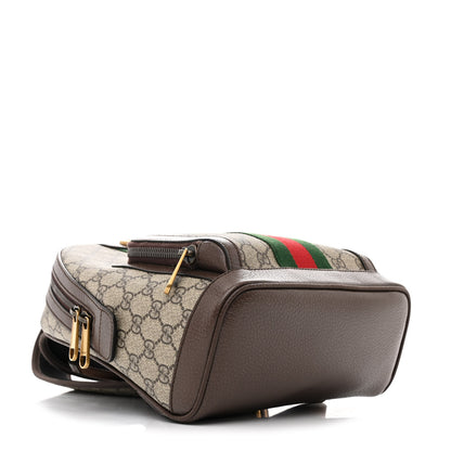 Gucci GG Supreme Monogram Calfskin Web Small Ophidia Day BackpacK Beige Ebony New Acero 4 of 10