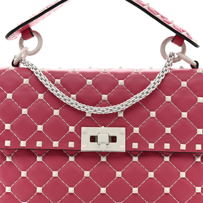 Valentino Garavani Lambskin Medium Free Rockstud Spike Shoulder Bag Shadow Pink 7 of 10