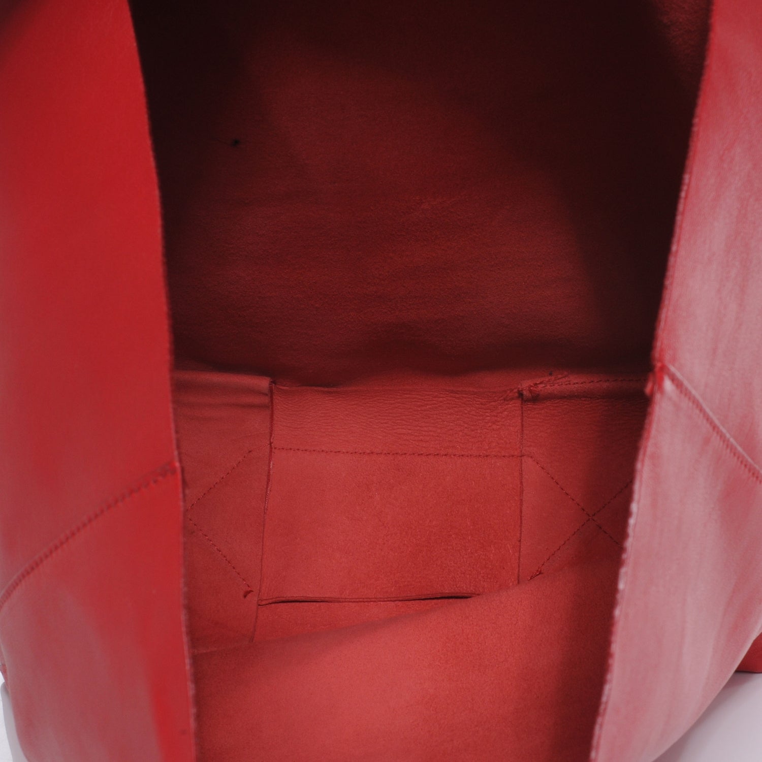 Celine Lambskin Cabas Vertical Tote Red 7 of 9