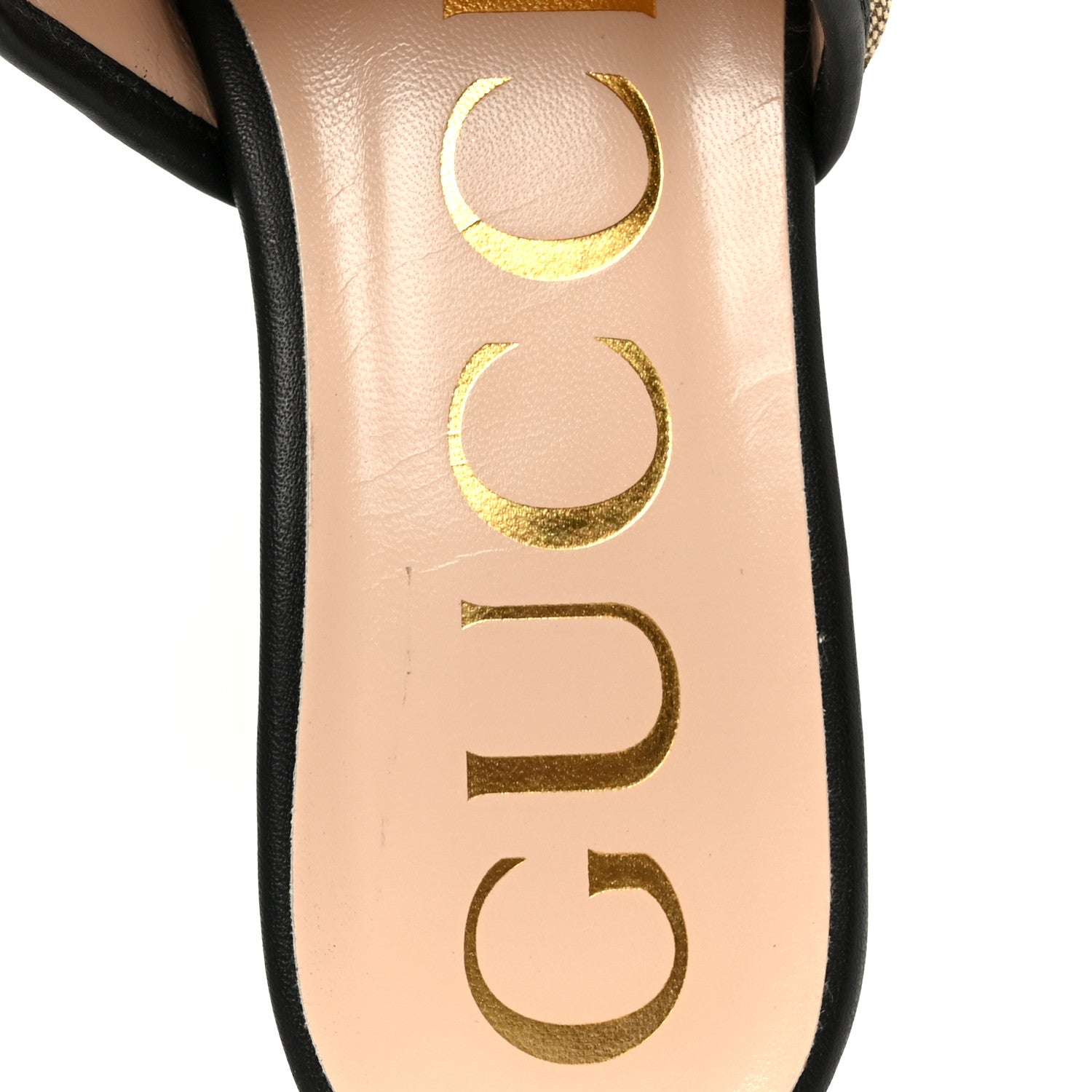 Gucci Monogram Matelasse Diagonal GG Marmont Flat Slide Sandals 35