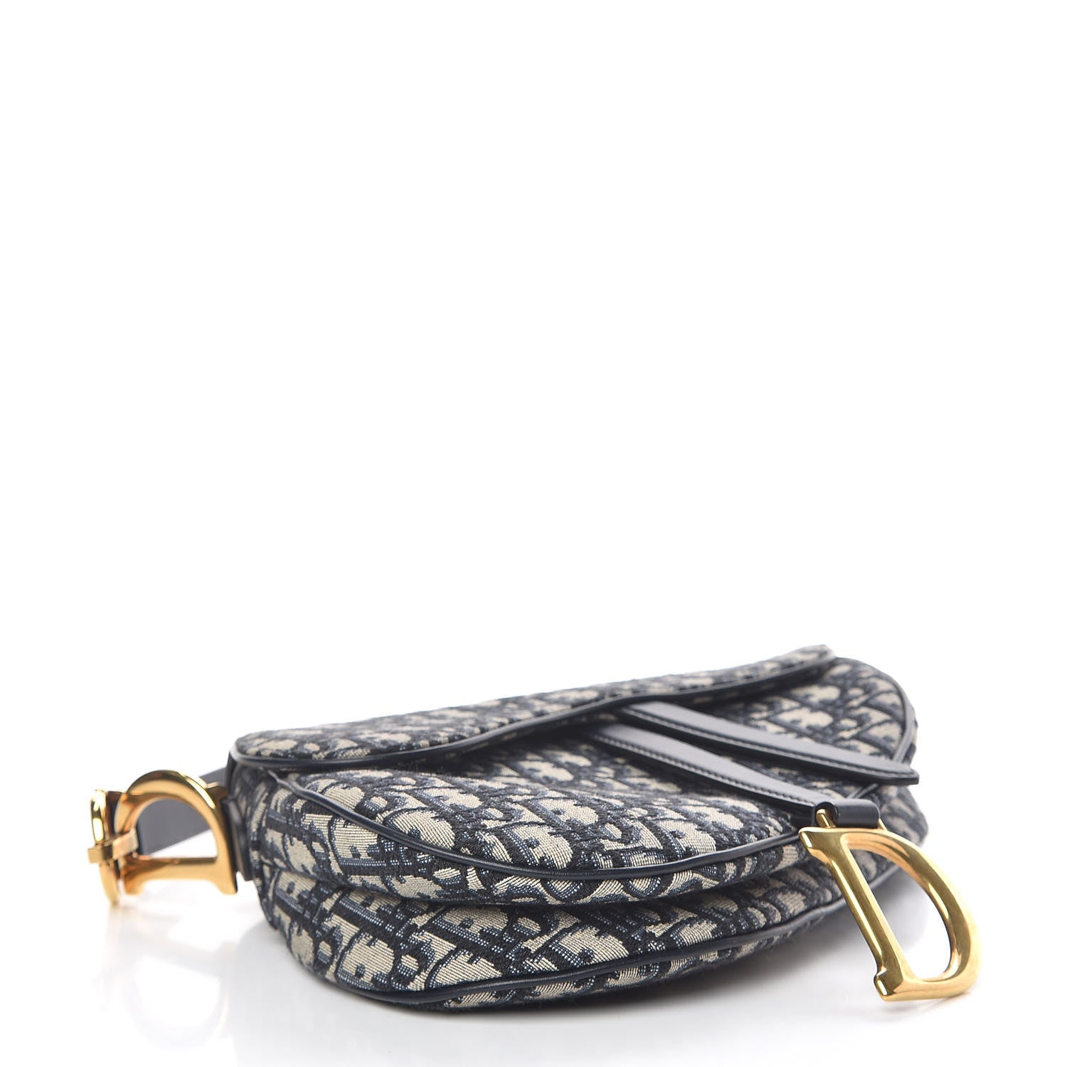 Christian Dior Oblique Saddle Bag Blue 4 of 10