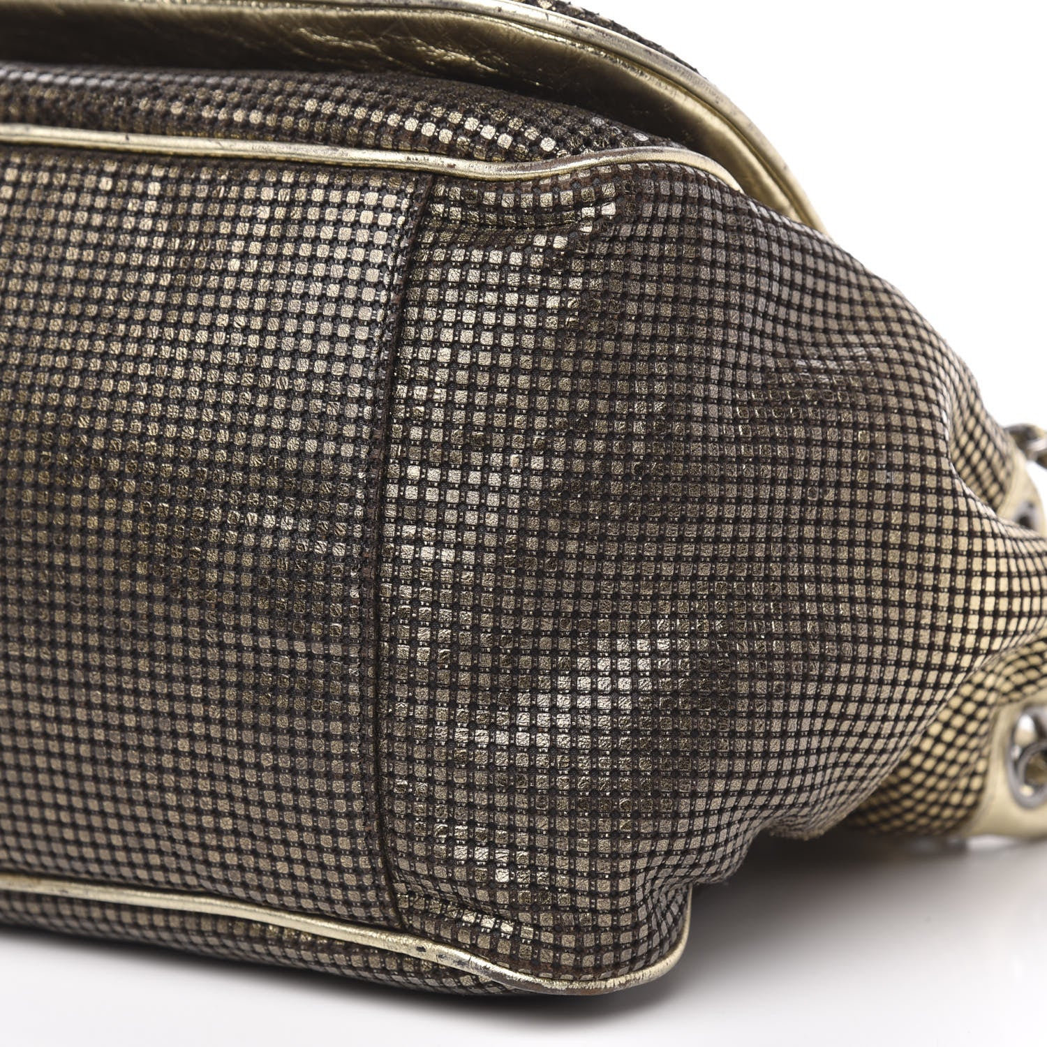 Chanel Metallic Lambskin Perforated Hollywood Accordion Flap Bag Gold 20 of 23