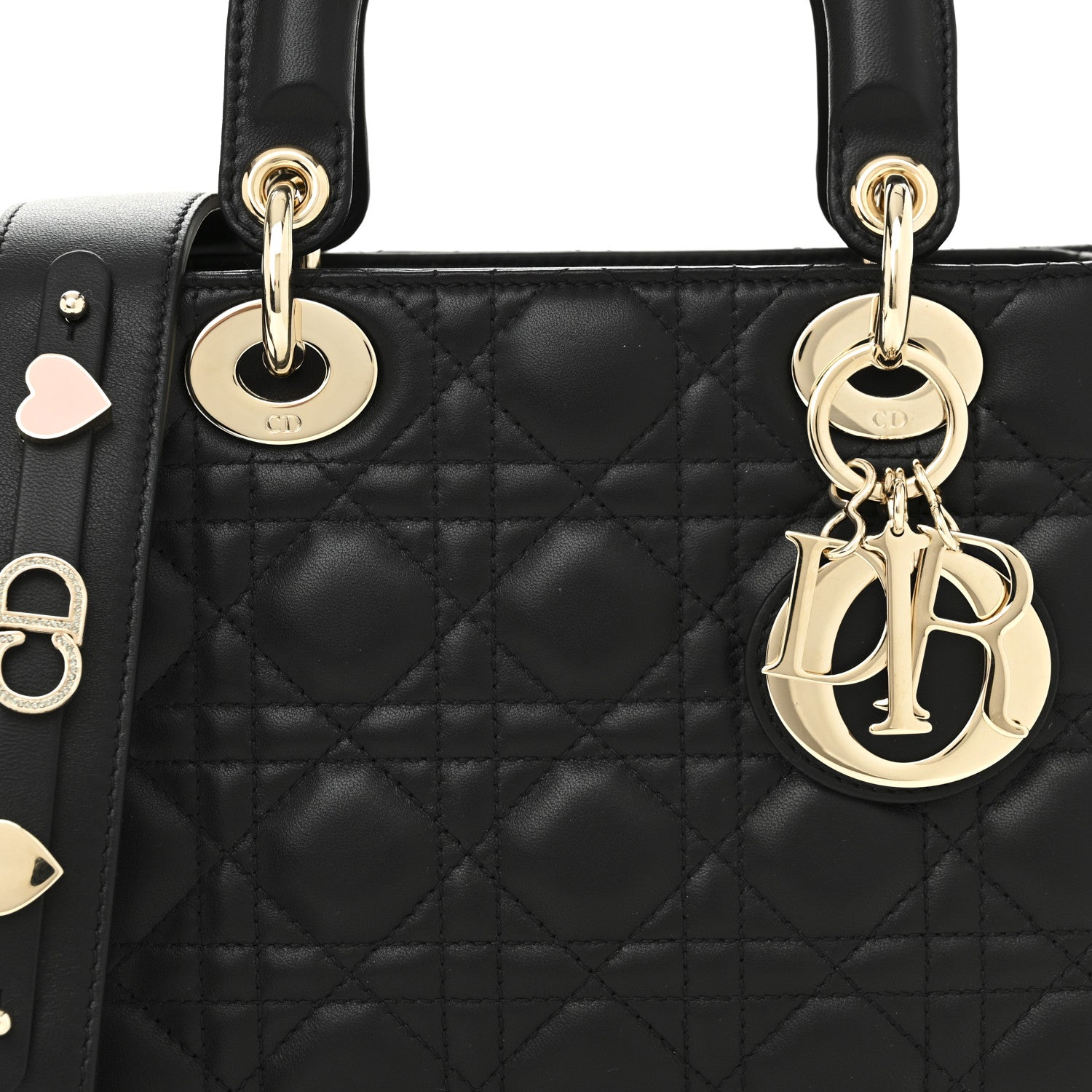 Christian Dior Lambskin Cannage Small My ABCDior Lady Dior Black 7 of 9
