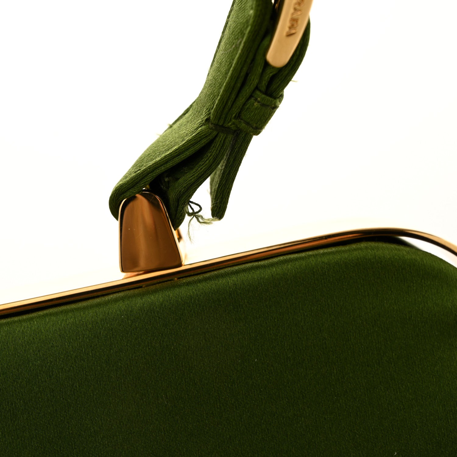 Prada Satin Framed Bag Felce 11 of 13