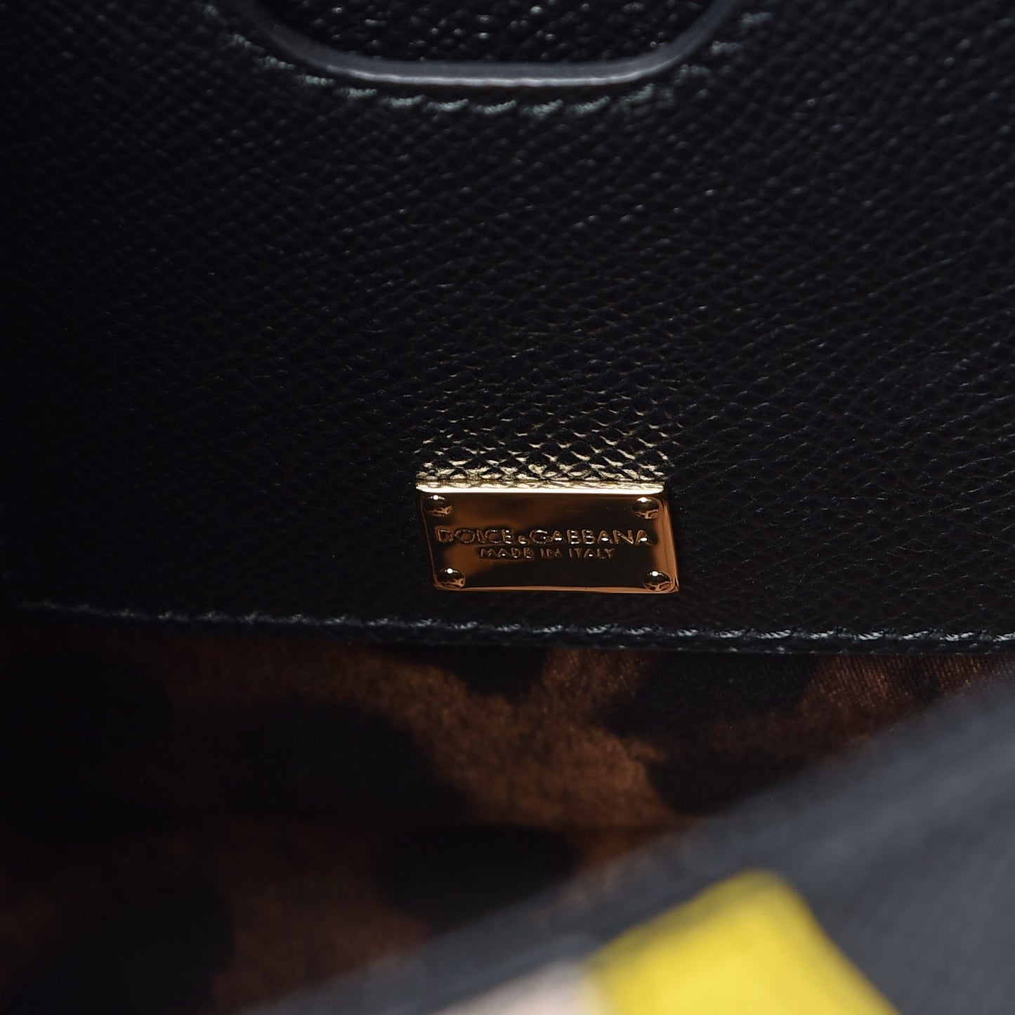 Dauphine Medium DG Family Patch Miss Sicily Satchel Black