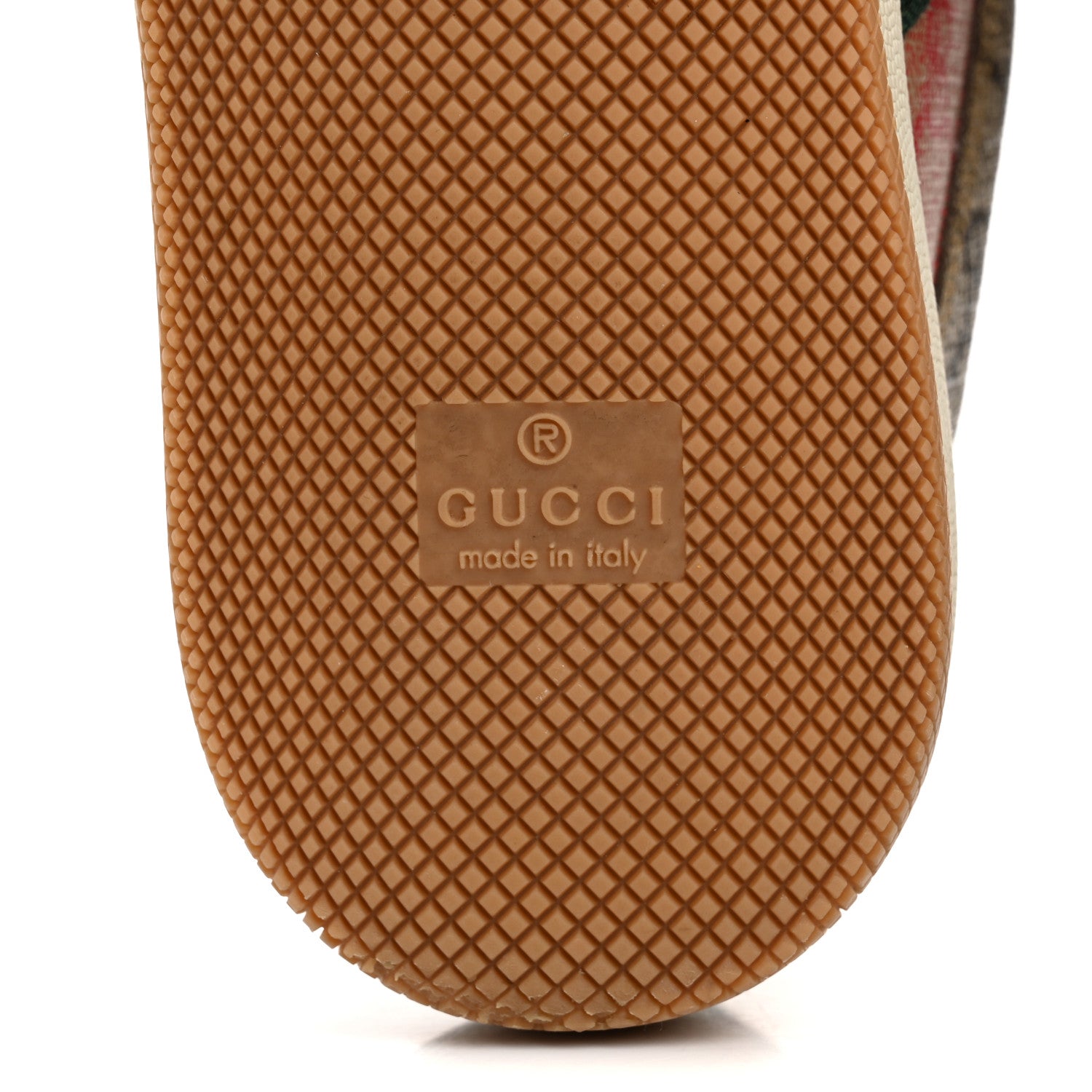 Gucci GG Supreme Monogram Harness Calfskin Web Womens Screener Sneakers 37.5 Beige Ebony Rosso Harness Brown 8 of 10