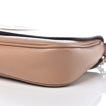 Gucci Pebbled Calfskin Medium Soho Flap Crossbody Camelia 8 of 9