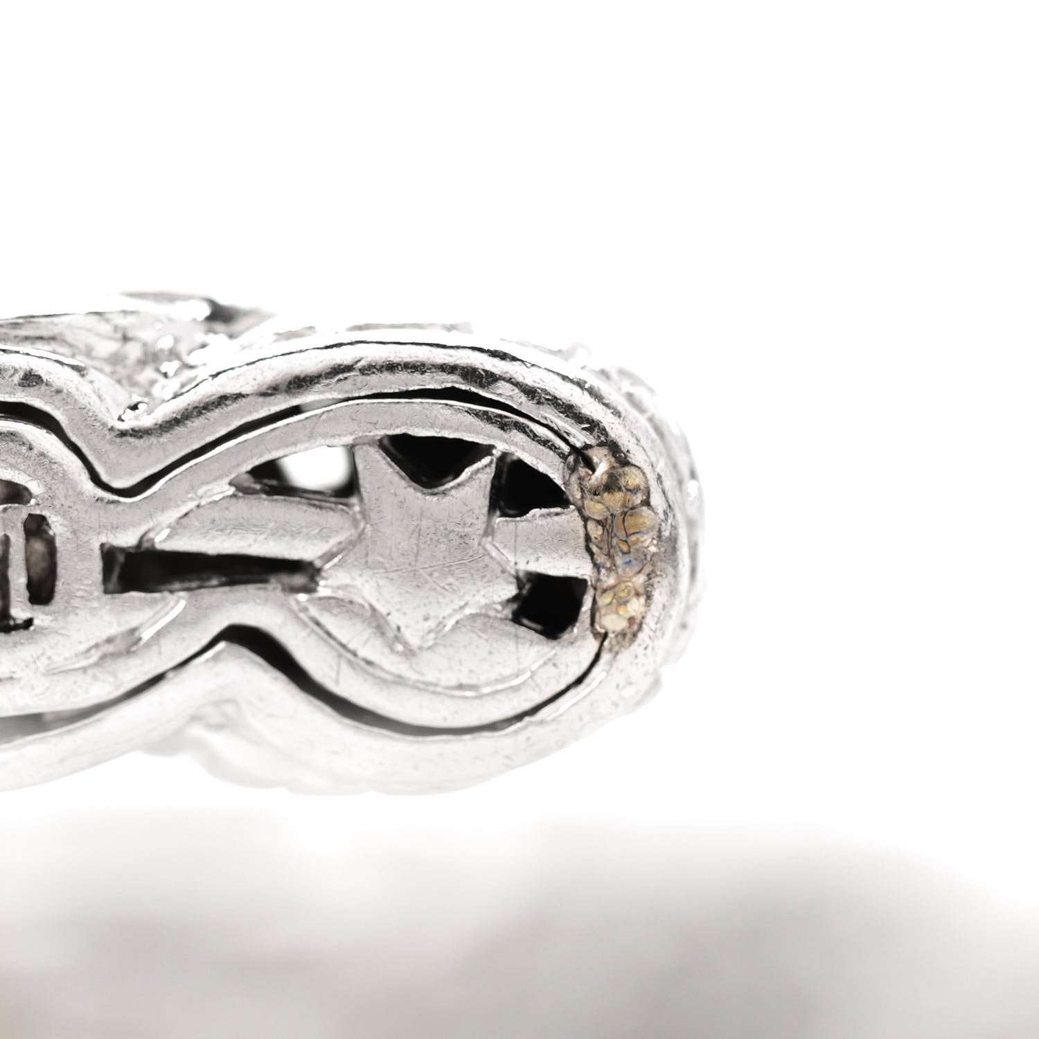 John Hardy Sterling Silver Diamond Classic Chain Cuff Bracelet 7 of 7
