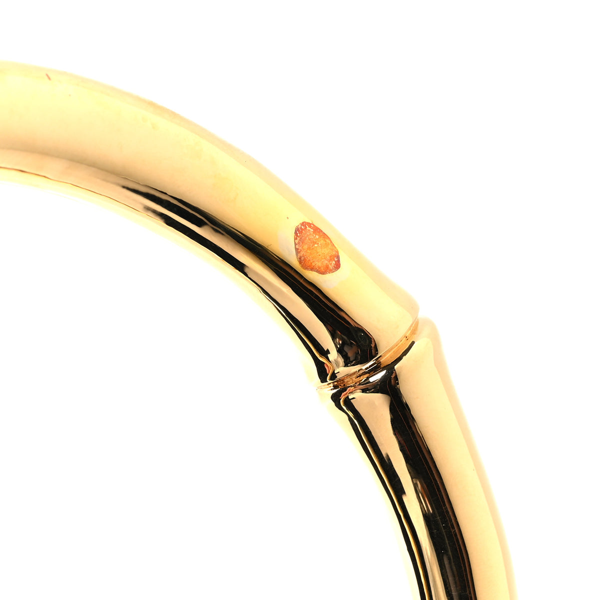 Metal Bamboo Choker Necklace Gold