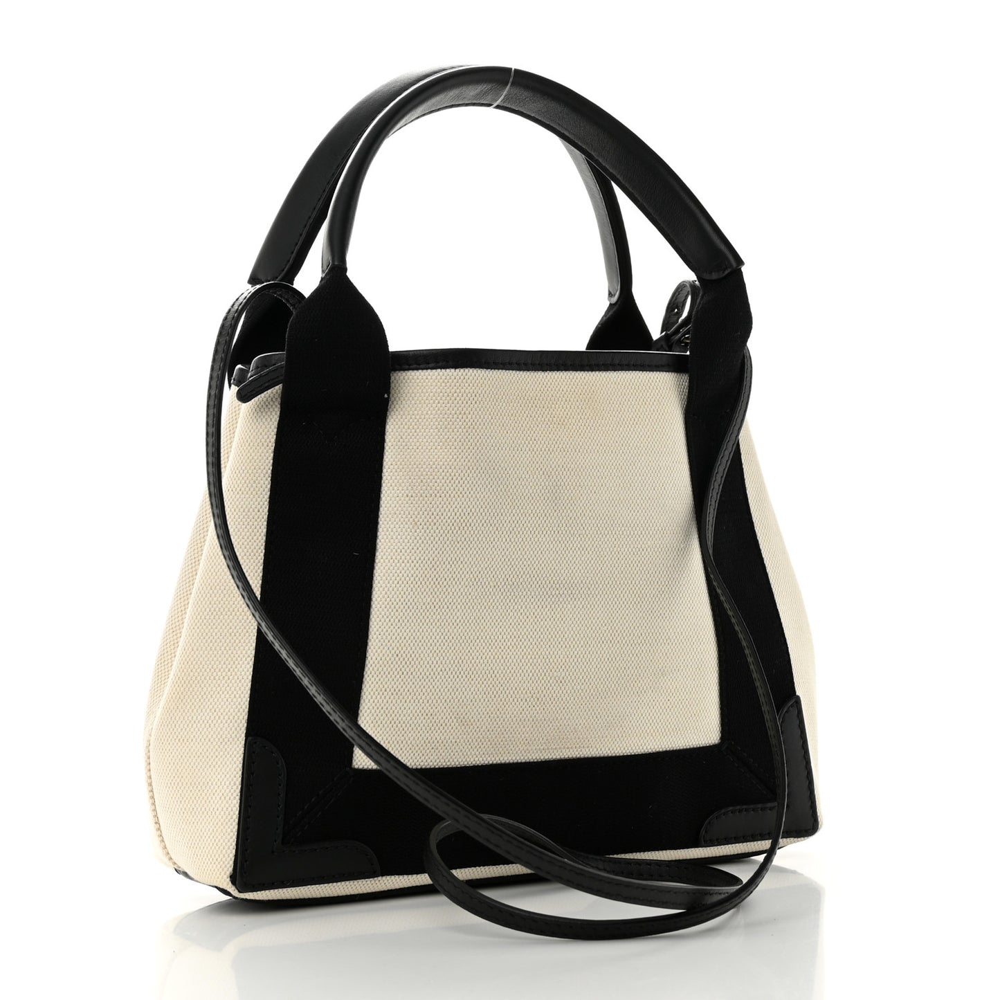 Cotton Canvas Calfskin Navy Cabas XS Natural Black