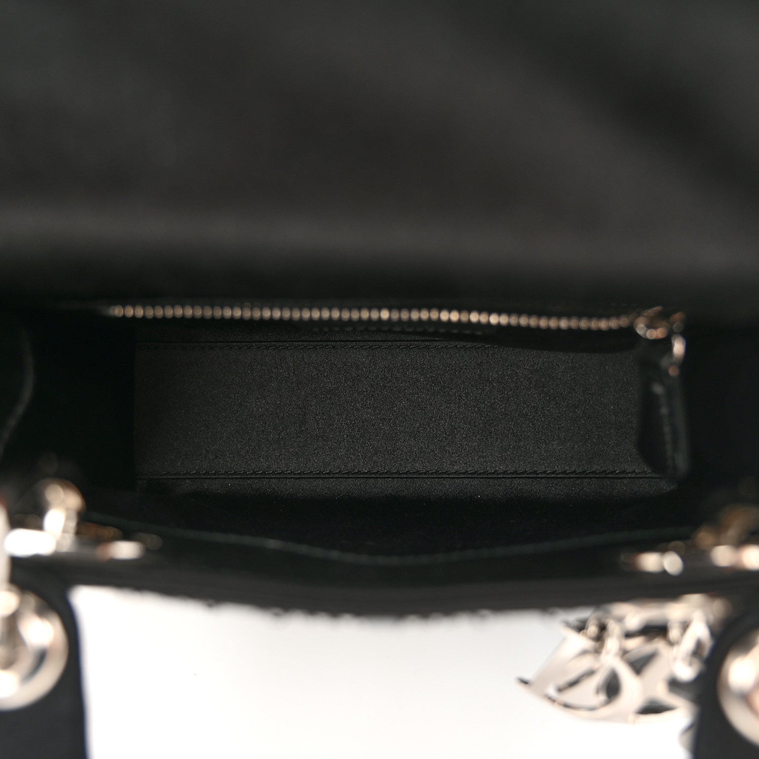 Christian Dior Satin Crystal Cannage Mini Lady Dior Black 5 of 9