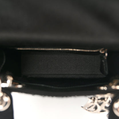 Christian Dior Satin Crystal Cannage Mini Lady Dior Black 5 of 9